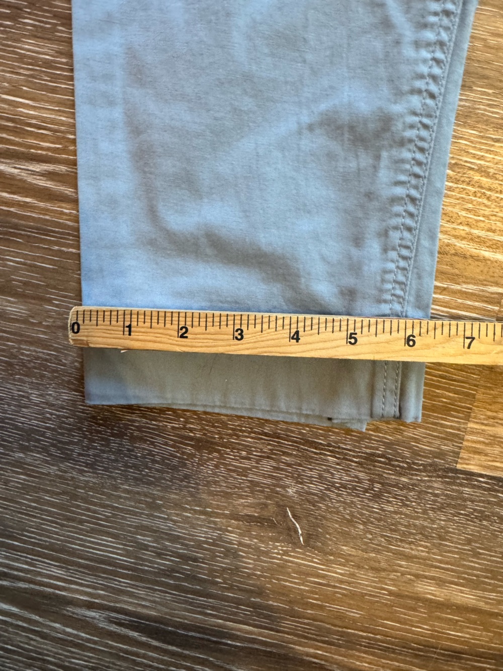 LOFT Dusty Blue Straight Crop Pant Sz 10 - Picture 7 of 13